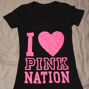 PINK VS black and pink tee